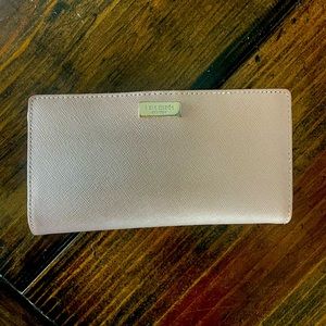 Kate Spade rose gold full-length wallet